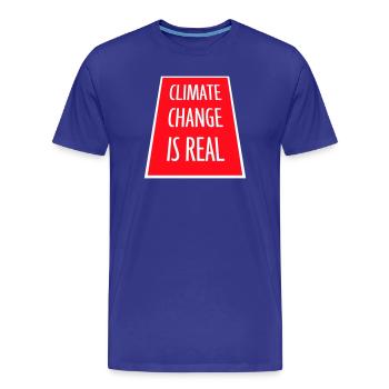 Climate Change Is Real Climate Change Science - Men's Premium Organic T-Shirt - royal blue - Front - Damien (186cm)