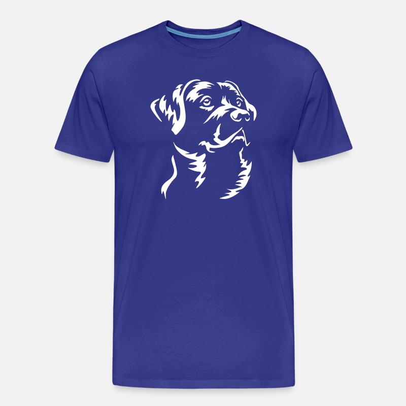 Labrador Kopf "Black Edition" - Männer Premium Bio T-Shirt - Königsblau