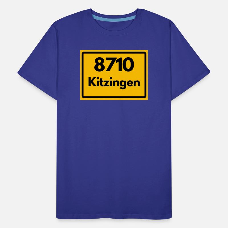 OLD POSTCODE ZIP CODE 8710 KITZINGEN HEIMATSTOLZ Men's Premium Organic T-Shirt