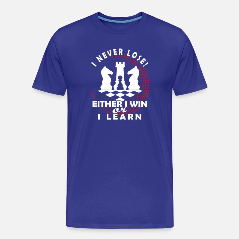 Schachmentalität: Gewinnen oder lernen - Männer Premium Bio T-Shirt - Königsblau
