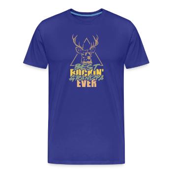 Meilleur cadeau de chasse au cerf pour Buckin' Grandpa - T-shirt bio Premium Homme - bleu roi - Devant - Damien (186cm)