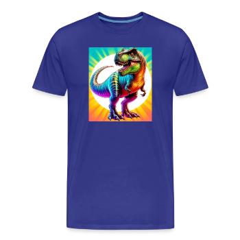 Dinosaurier - Männer Premium Bio T-Shirt - Königsblau - Vorne - Damien (186cm)