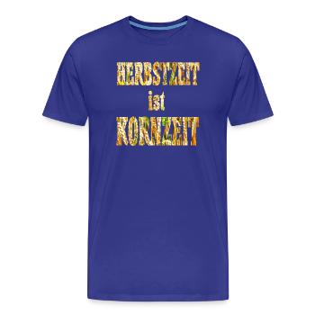 Herbst Schrift - Männer Premium Bio T-Shirt - Königsblau - Vorne - Damien (186cm)