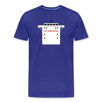 INTERDICTION DE FUMER - Absence de fumée Sécurité du navire - T-shirt bio Premium Homme - bleu roi - Devant - Damien (186cm)