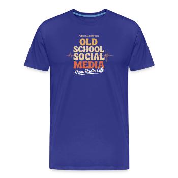 Altmodisches Social-Media-Amateurfunk - Männer Premium Bio T-Shirt - Königsblau - Vorne - Damien (186cm)