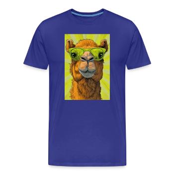 Kamel - Männer Premium Bio T-Shirt - Königsblau - Vorne - Damien (186cm)