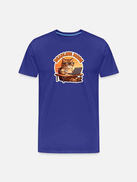Chat im Büro im Deadline-Modus - Männer Premium Bio T-Shirt - Königsblau