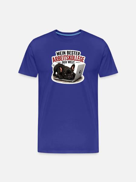 Frenchie – Bester Arbeitskollege der Welt - Männer Premium Bio T-Shirt - Königsblau