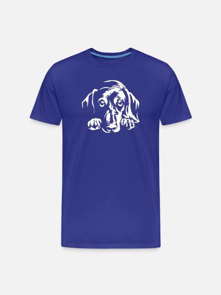 Dachshund "Black Edition" - Men's Premium Organic T-Shirt - royal blue