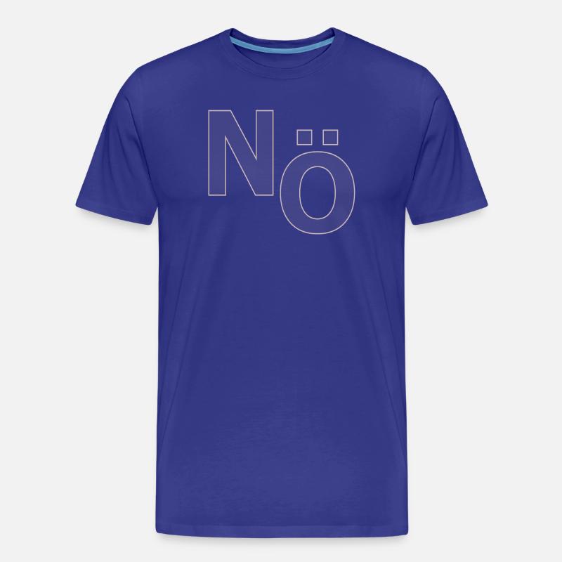 Non – Déclaration typographique minimale - T-shirt bio Premium Homme - bleu roi