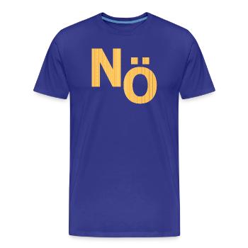 NÖ Nein, Dagegen  - Männer Premium Bio T-Shirt - Königsblau - Vorne - Damien (186cm)