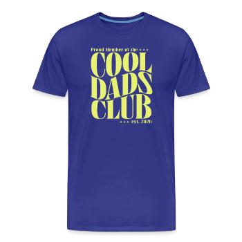 Club des papas cool - Cadeau pour futurs papas 2026 - T-shirt bio Premium Homme - bleu roi - Devant - Damien (186cm)