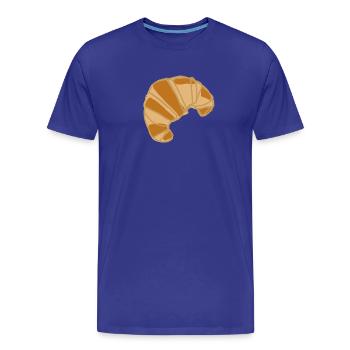 Illustration de croissant pour le petit-déjeuner - T-shirt bio Premium Homme - bleu roi - Devant - Damien (186cm)