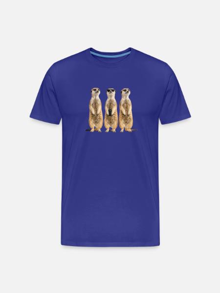 Funny Erdmänchen Security Team - Men's Premium Organic T-Shirt - royal blue