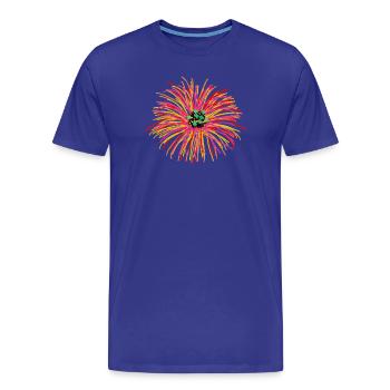 Blume Blumen Garten Flora Natur  - Männer Premium Bio T-Shirt - Königsblau - Vorne - Damien (186cm)