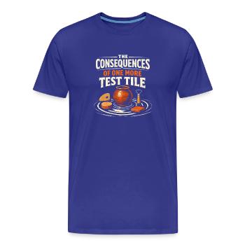 Un autre carreau d’essai | Céramique - T-shirt bio Premium Homme - bleu roi - Devant - Damien (186cm)