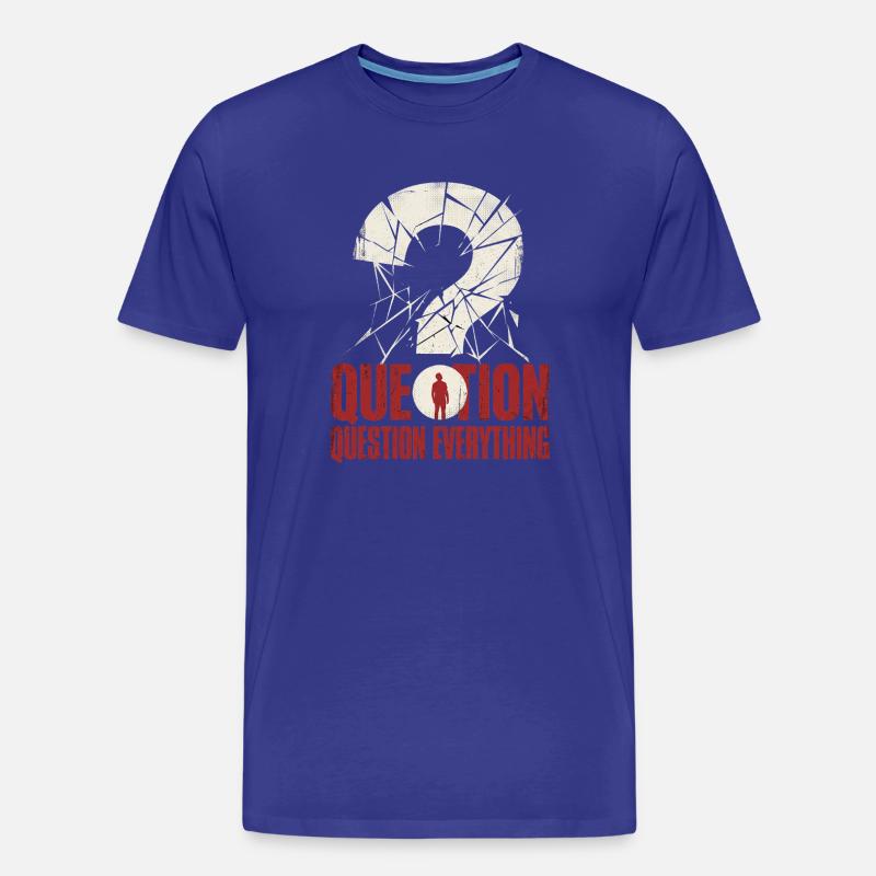 Question Everything - Männer Premium Bio T-Shirt - Königsblau