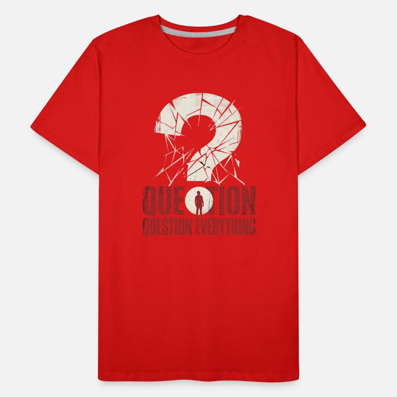 question everything Men's Premium Organic T-Shirt