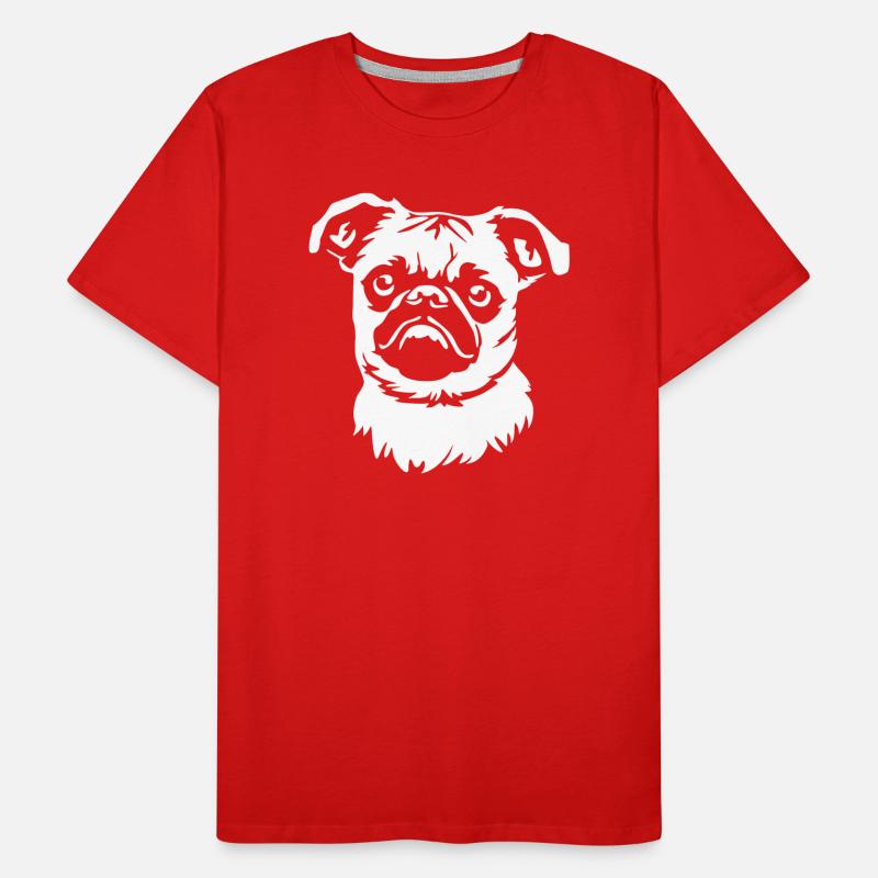 Brussels Griffon Head "Black Edition" Men's Premium Organic T-Shirt