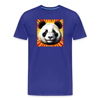 panda - Men's Premium Organic T-Shirt - royal blue - Front - Damien (186cm)