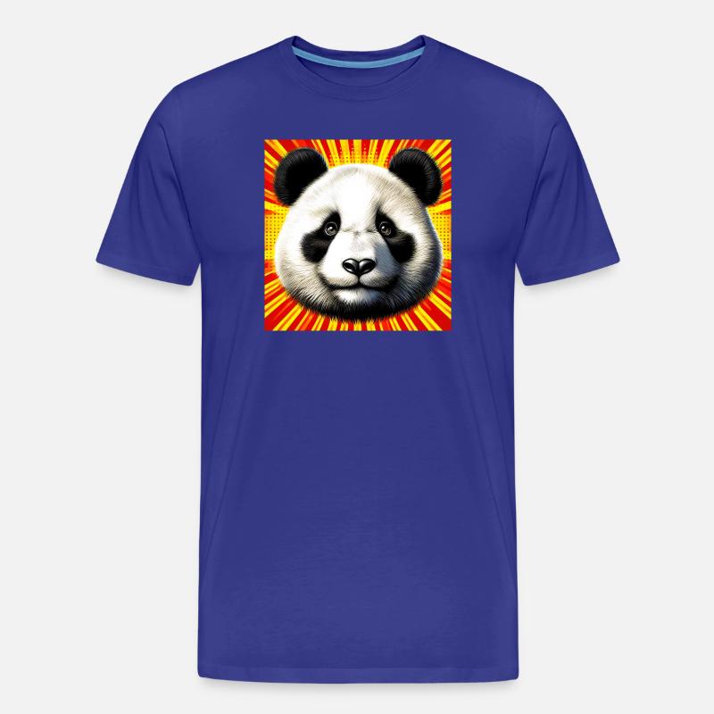 Panda - Männer Premium Bio T-Shirt - Königsblau