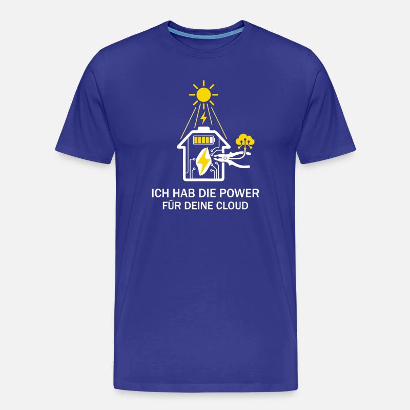 Solar Handwerker Cloud Power   - Männer Premium Bio T-Shirt - Königsblau