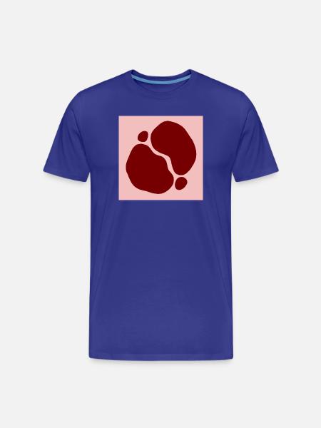 Red Organic Shapes Design - Men's Premium Organic T-Shirt - royal blue