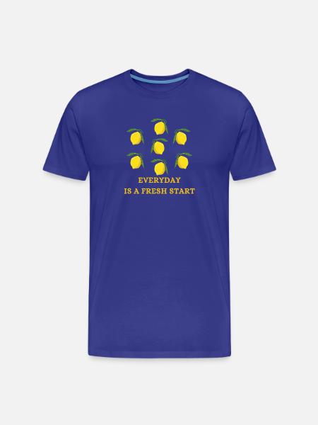 Lemons Fresh Restart - Men's Premium Organic T-Shirt - royal blue