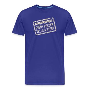 Archive Division: Every Folder Tells a Story - Men's Premium Organic T-Shirt - royal blue - Front - Damien (186cm)