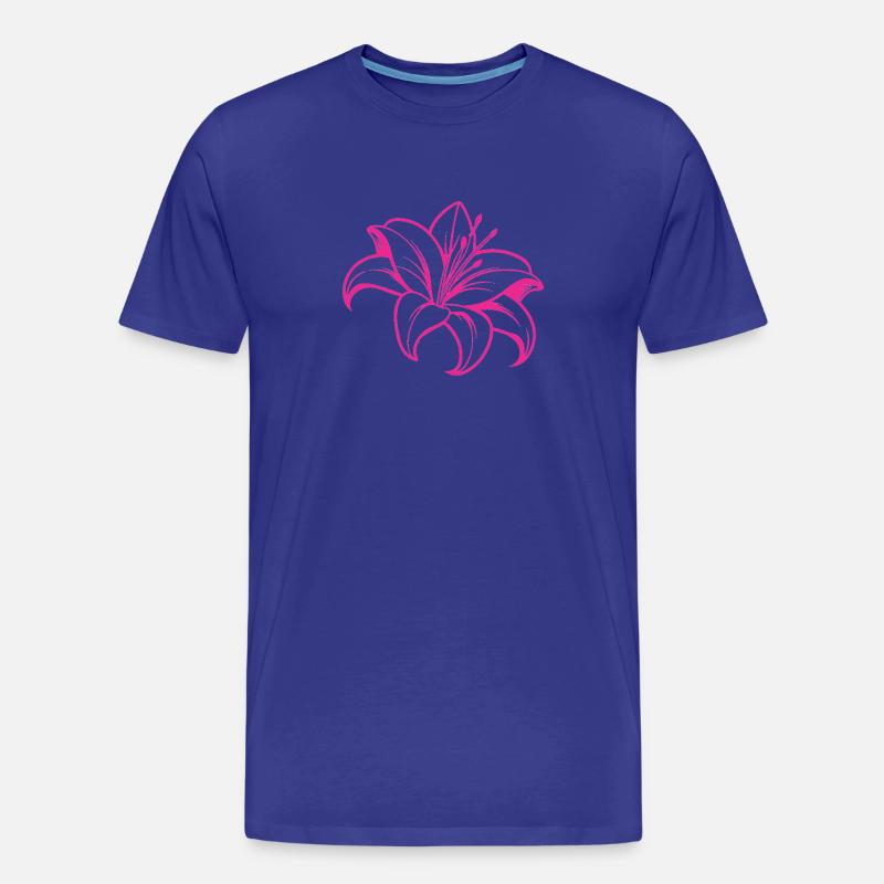 Lilienblüte - Männer Premium Bio T-Shirt - Königsblau