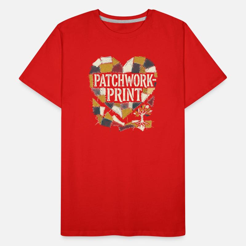 Impression patchwork T-shirt bio Premium Homme
