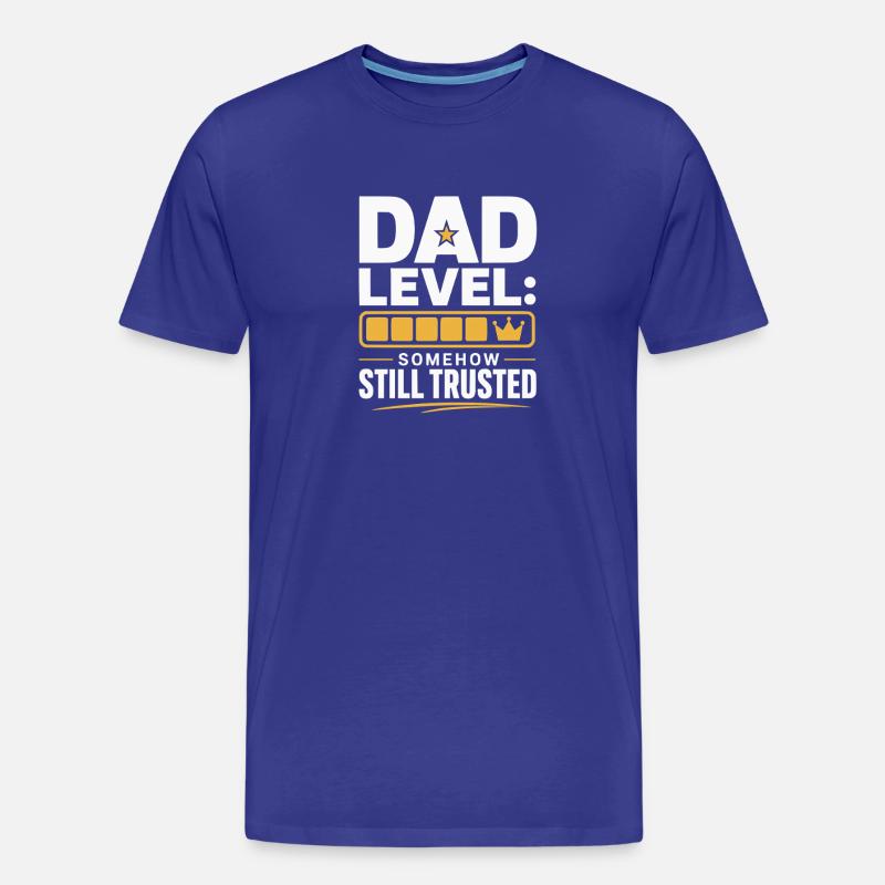 Dad Level: Immer noch vertraut - Männer Premium Bio T-Shirt - Königsblau