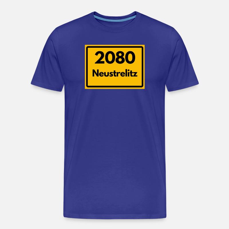 ALTE POSTLEITZAHL PLZ RETRO 2080 NEUSTRELITZ - Männer Premium Bio T-Shirt - Königsblau