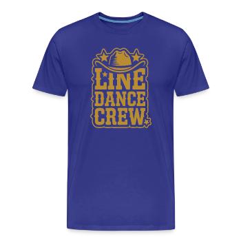 Line Dance Crew Western - Männer Premium Bio T-Shirt - Königsblau - Vorne - Damien (186cm)