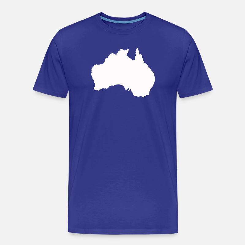 Australien Silhouette Minimal - Männer Premium Bio T-Shirt - Königsblau