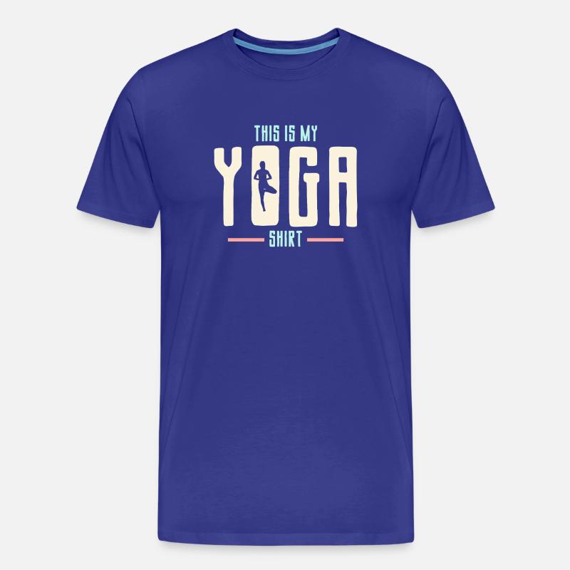 Yoga - Männer Premium Bio T-Shirt - Königsblau