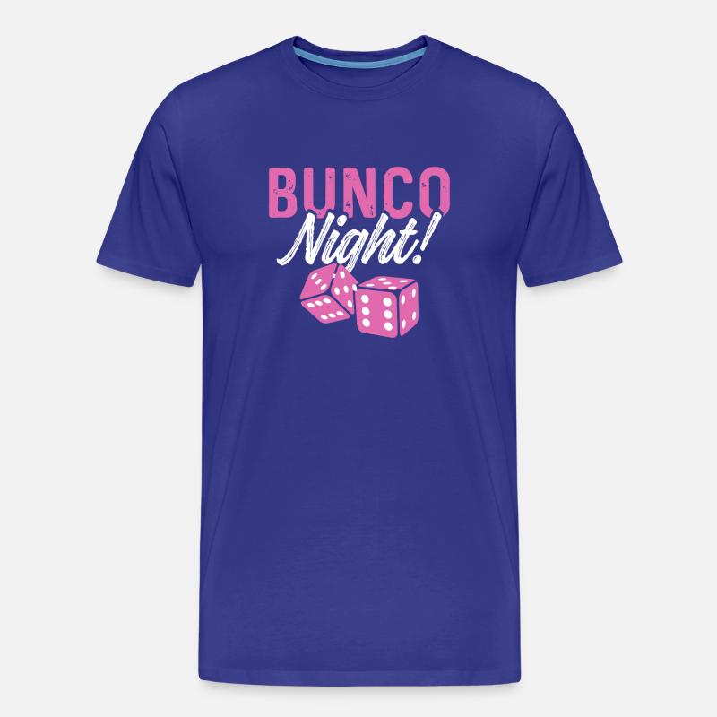 Bunco Night Dice in Pink Retro - Männer Premium Bio T-Shirt - Königsblau