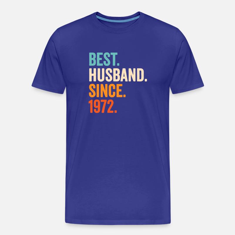 Bester Ehemann seit 1972 - Männer Premium Bio T-Shirt - Königsblau
