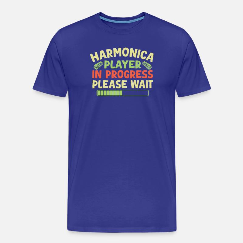 Harmonica Funny Harmonica en cours - T-shirt bio Premium Homme - bleu roi