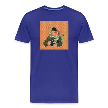 Barocke Lady mit Drache Humorvolles Fantasy Design - Männer Premium Bio T-Shirt - Königsblau - Vorne - Damien (186cm)