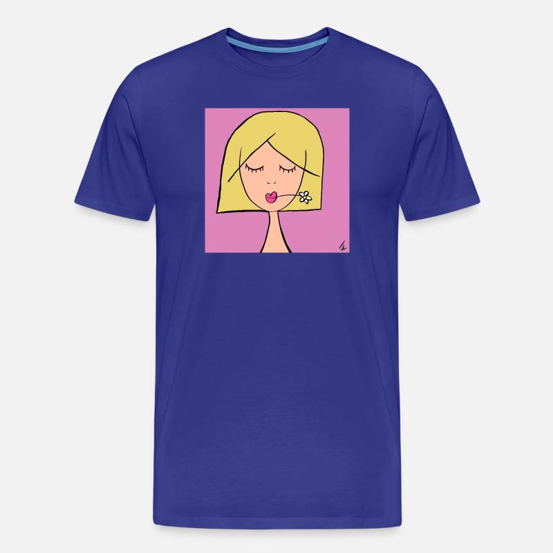 blond - Männer Premium Bio T-Shirt - Königsblau