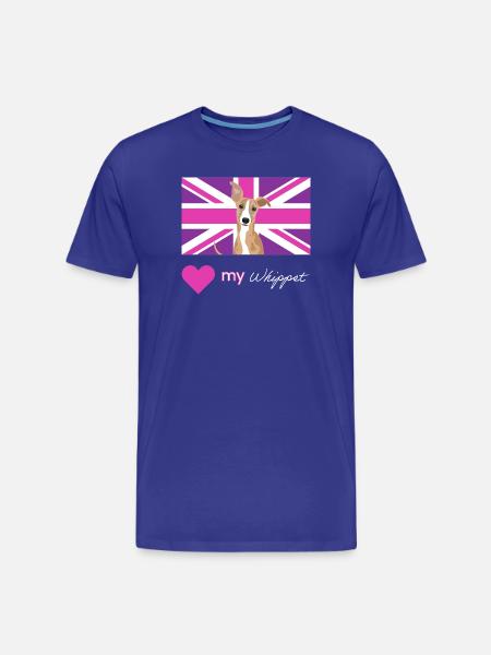 PURPLEWHIPPET (White) - Men's Premium Organic T-Shirt - royal blue