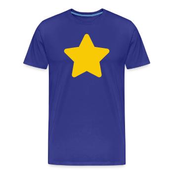 Accent étoile jaune : Simple Star - T-shirt bio Premium Homme - bleu roi - Devant - Damien (186cm)