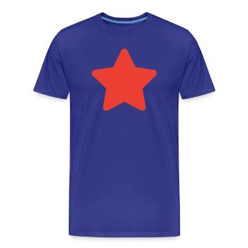 Red Star Minimal Graphic - Men's Premium Organic T-Shirt - royal blue - Front - Damien (186cm)