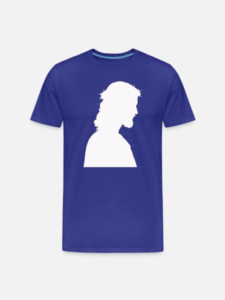 Silhouette de Jésus-Christ - T-shirt bio Premium Homme - bleu roi