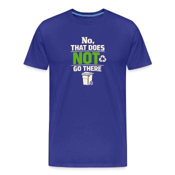 Non, ça n’a pas sa place ici | Séparation des déchets - T-shirt bio Premium Homme - bleu roi - Devant - Damien (186cm)