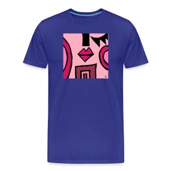 abstraction - T-shirt bio Premium Homme - bleu roi - Devant - Damien (186cm)