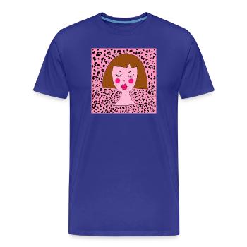 LEOPARDENMÄDCHEN - Männer Premium Bio T-Shirt - Königsblau - Vorne - Damien (186cm)