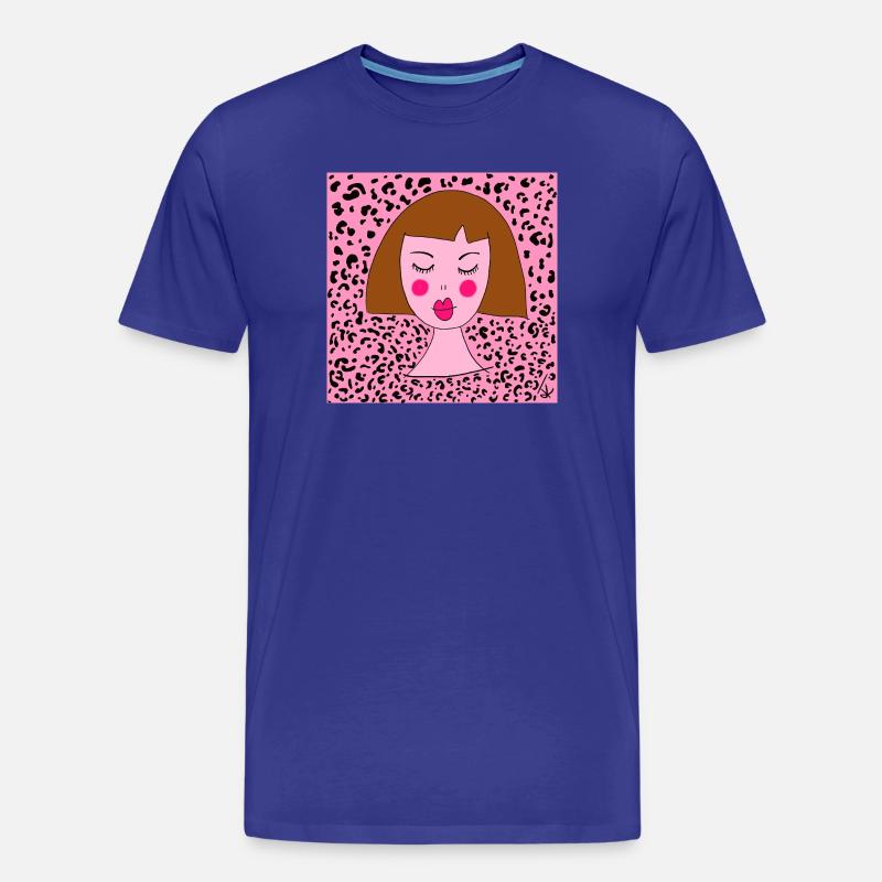 LEOPARDENMÄDCHEN - Männer Premium Bio T-Shirt - Königsblau