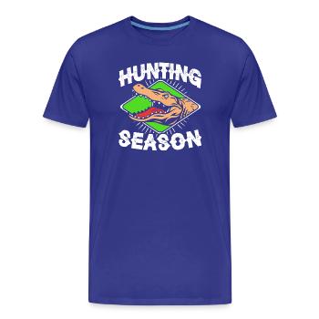 Krokodil Jagd - Männer Premium Bio T-Shirt - Königsblau - Vorne - Damien (186cm)